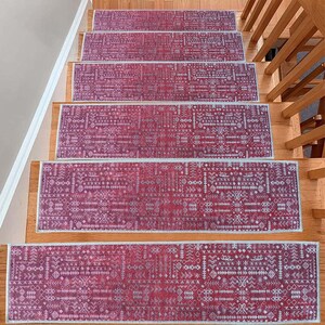 Traditional Stair Rug, Stair Treads Rug, Non-Slip Backing Rug, Machine Washable Rug, Easy to Clean, Step Rug