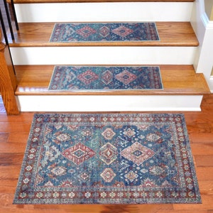 Goblen Stair Rug, Stair Treads Runner, Stair Runner Rug, Washable Rug, Stair Treads Rug, Stair Treads Set of 13, Non-Slip Backing Rug