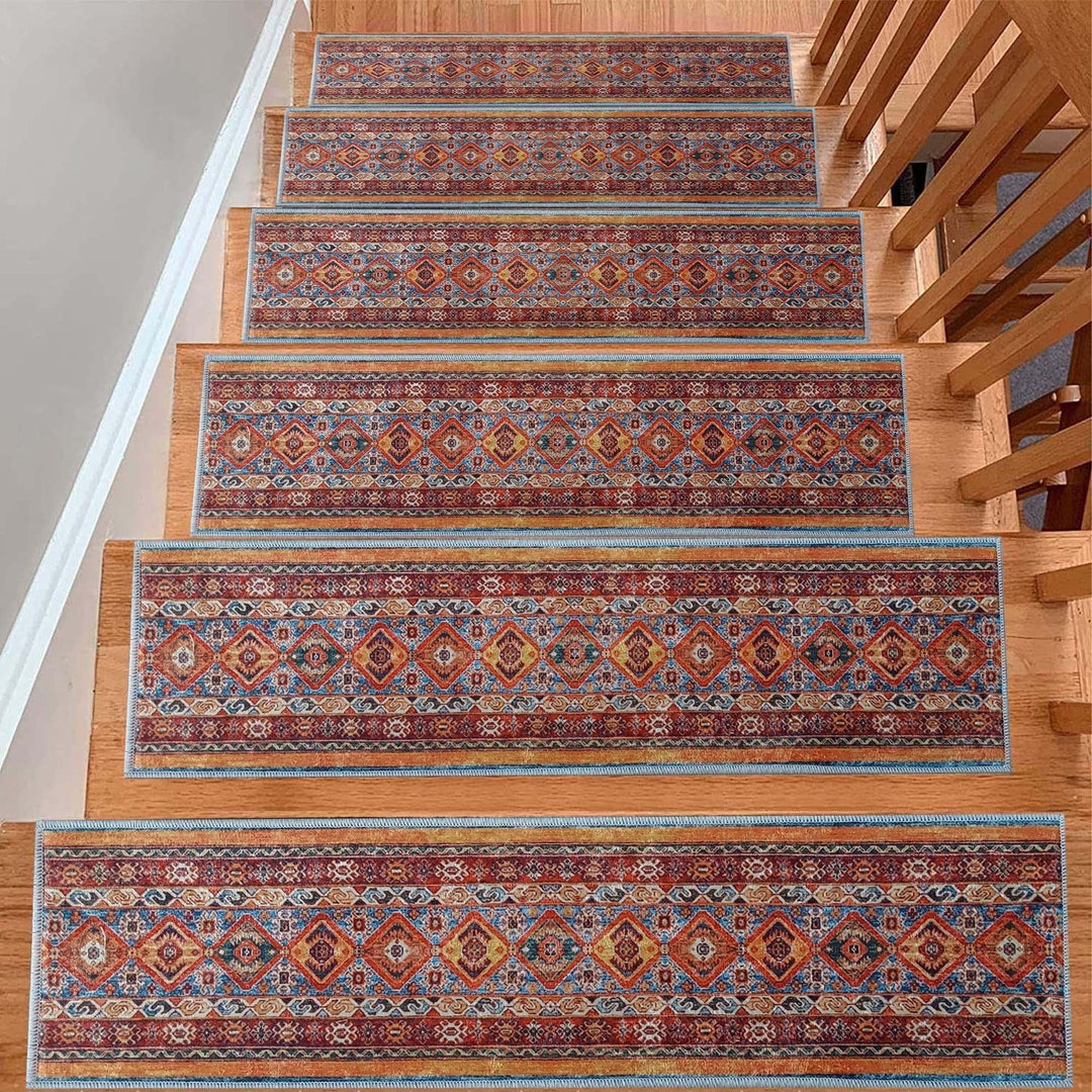 Vintage Designed Stair Carpet, Stair Treads Carpet, Stair Treads Rug