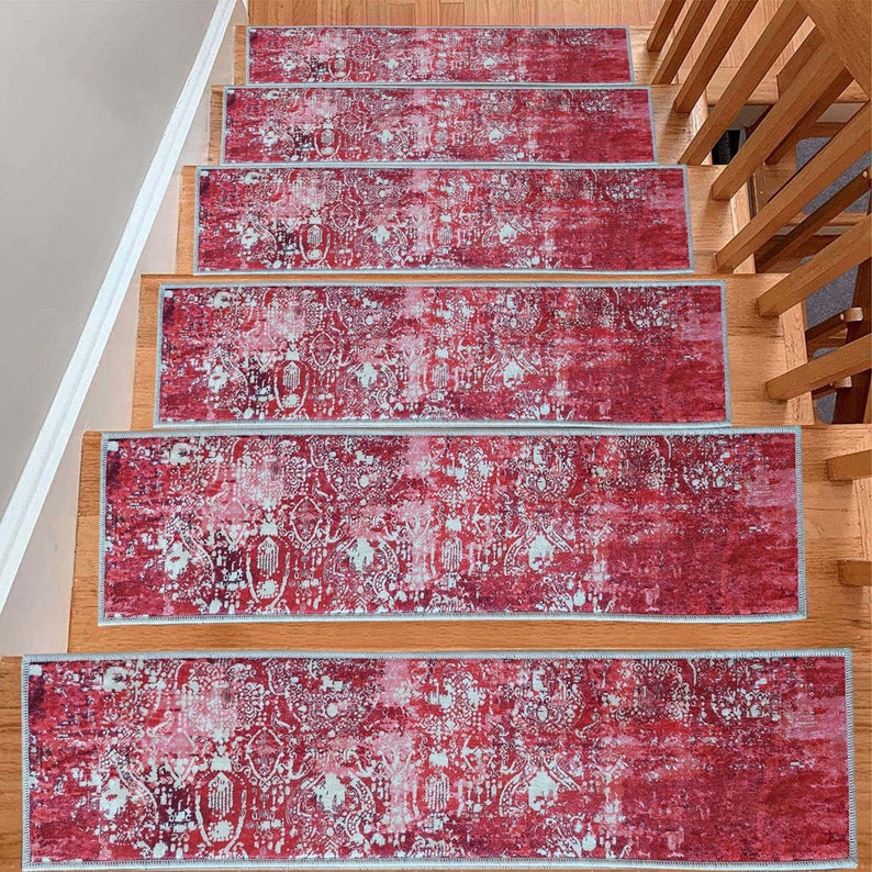 Vintage Designed Stair Carpet Stair Treads Carpet Stair Etsy