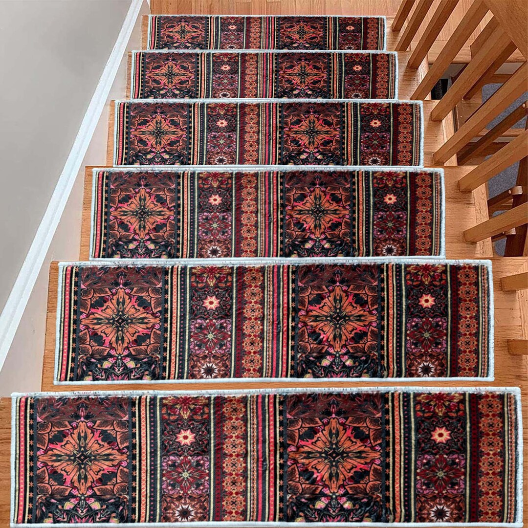 Single Stair Rug Caucasian Stair Rug, Stair Runner Carpet, Stair Treads Rug, Carpet ...