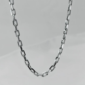 Pt950 Platinum Paperclip Link Chain Necklace: Unisex Cable Design