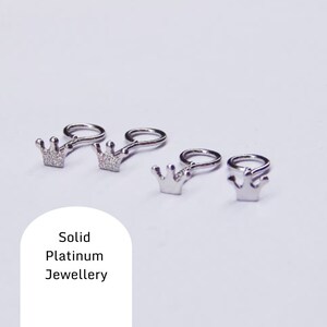 Real platinum earrings sale