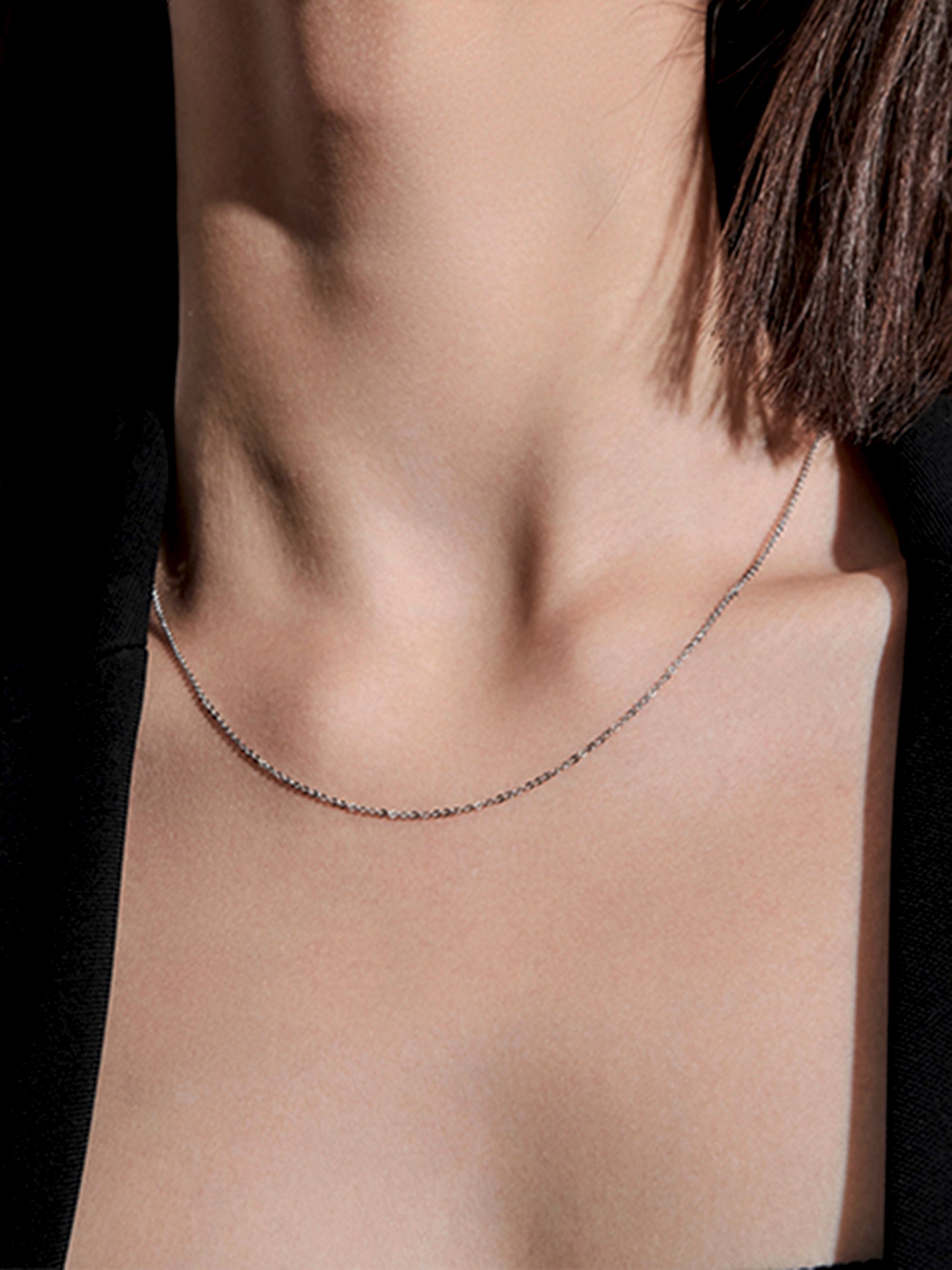 Simple platinum deals necklace