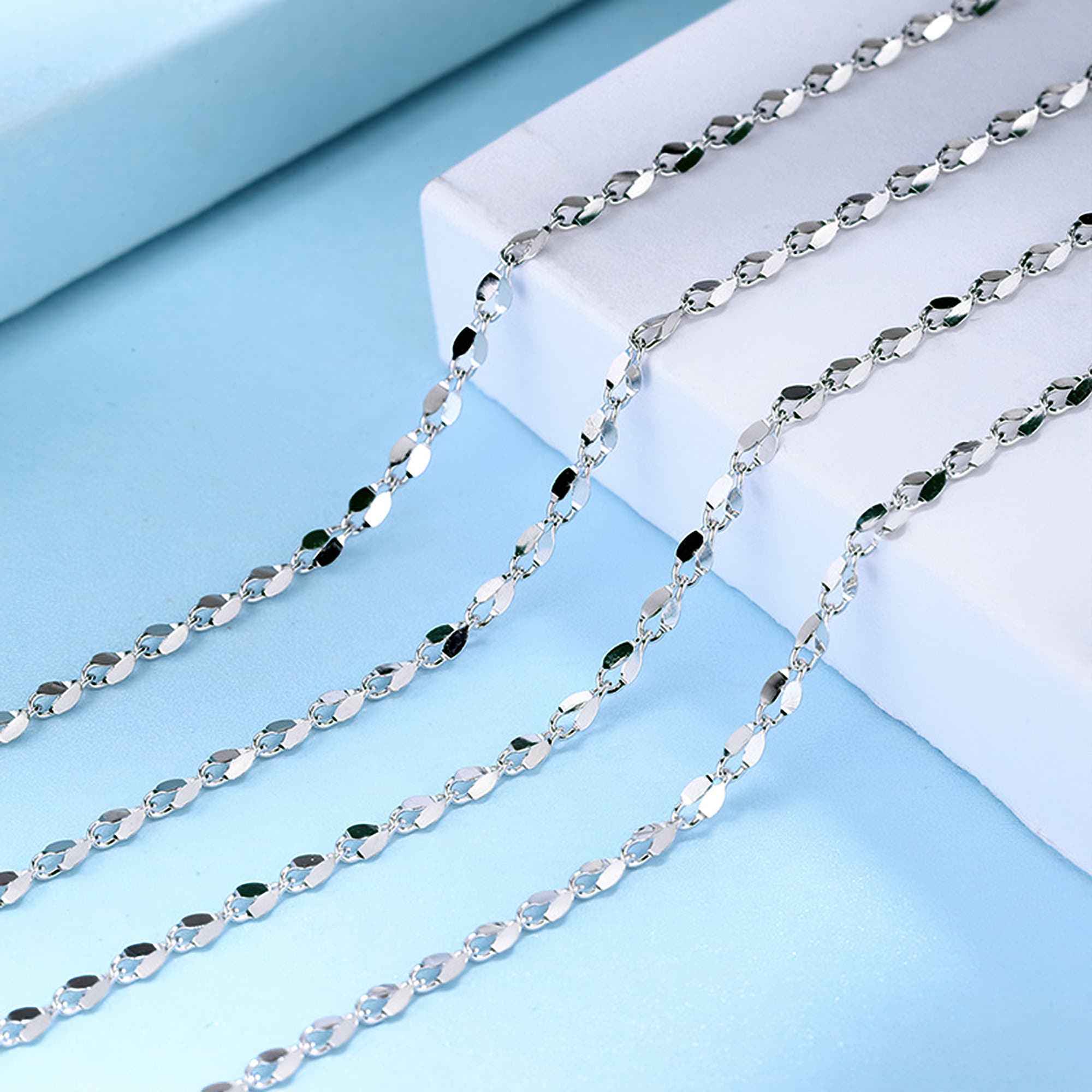 Pt950 Platinum Mirror Chain Necklace: Minimalist Unisex Jewellery - Etsy