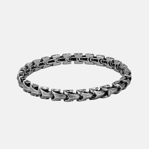 Bespoke Platinum Bracelet Pt950 Interlocking Link Bracelet Masculine Bracelet Bold Platinum Chain Bracelet for Men Bracelet for Unisex
