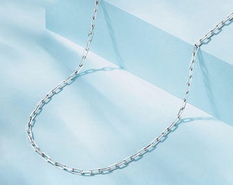 0.8 mm プラチナ PT950 ボックスチェーンネックレス 16インチ 18インチ