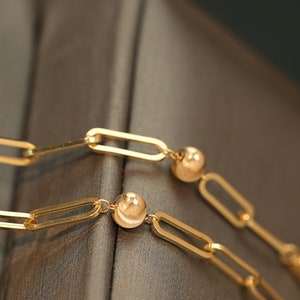 18K Solid Gold Necklace Solid Gold Bracelet Cat Eyes Charm Beads Rectangular Link Chain Necklace for Her Bracelet for Her Jewellery Set Cat Eye Charm Bracelet Cat Eye Charm Necklace Rectangular Link Bracelet Anniversary Gift for her gift for daughter