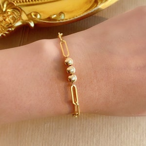 18K Solid Gold Necklace Solid Gold Bracelet Cat Eyes Charm Beads Rectangular Link Chain Necklace for Her Bracelet for Her Jewellery Set Cat Eye Charm Bracelet Cat Eye Charm Necklace Rectangular Link Bracelet Anniversary Gift for her gift for daughter