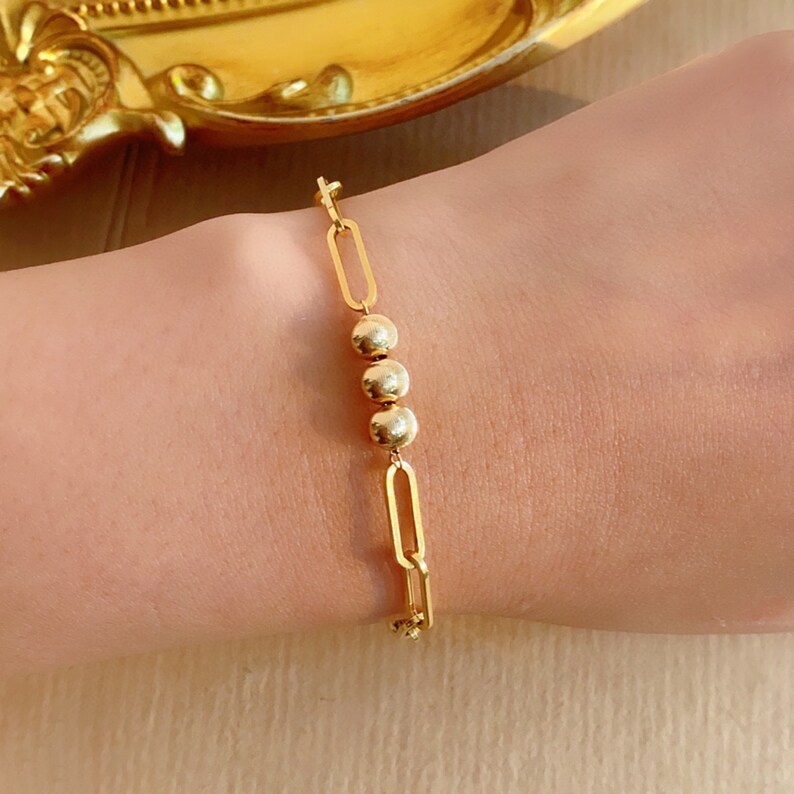18K Solid Gold Necklace Solid Gold Bracelet Cat Eyes Charm Beads Rectangular Link Chain Necklace for Her Bracelet for Her Jewellery Set Cat Eye Charm Bracelet Cat Eye Charm Necklace Rectangular Link Bracelet Anniversary Gift for her gift for daughter