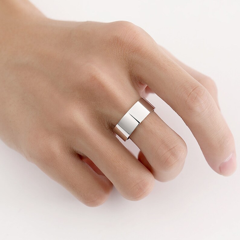 Pt950 Platinaring: Minimalistisk vigselring, Skräddarsydd design bild 8