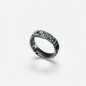 Ruthenium Plated Platinum Ring Pt950 Ring Dark Statement Ring Gunmetal Gothic Ring Vintage Baroque Unisex Jewellery Unisex Band Vintage Ring for couple Unisex Ring Vintage Band Gothic Band Gothic Rig Baroque Ring Vintage jewellery dark platinum ring gunmetal ring