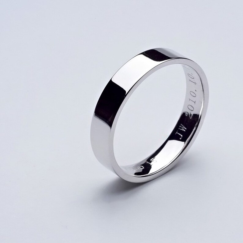 Platinum Ring Pt950 Ring Bespoke Rings Plain Platinum Ring Minimalist Wedding Jewellery Platinum Wedding Band Wedding Rings for Couple Minimalist jewellery couple rings anniversary gift plain platinum rings platinum plain rings classic rings