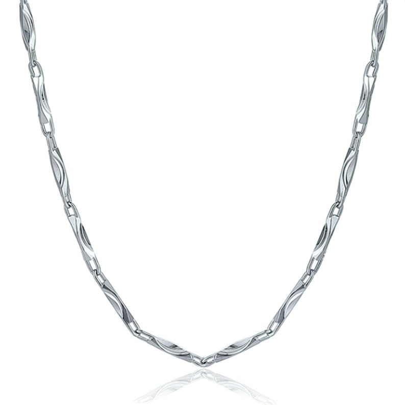 Solid Platinum Necklace Barleycorn Chain Necklace Pt950 Pure Platinum Chain Minimalist Jewellery Textured Platinum Chain Unisex Necklace Barleycorn necklace textured platinum necklace barleycorn platinum necklace fine jewellery anniversary gift