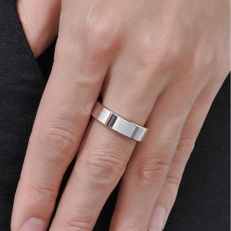 Pt950 Platinaring: Minimalistisk vigselring, Skräddarsydd design bild 7