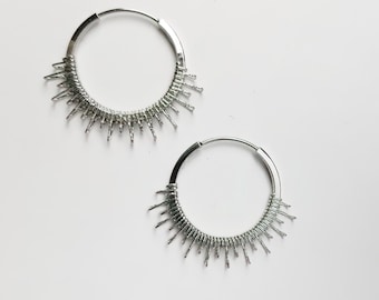 Aros Sunburst de platino PT950: joyas llamativas y llamativas