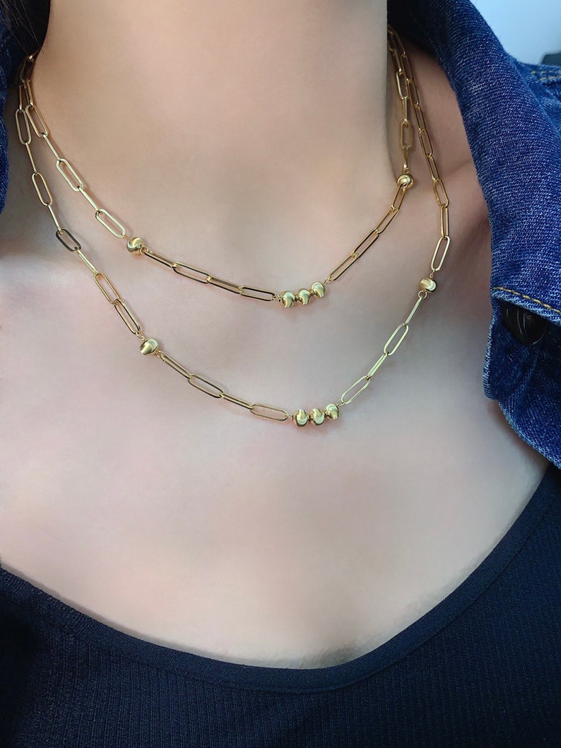18K Solid Gold Necklace Solid Gold Bracelet Cat Eyes Charm Beads Rectangular Link Chain Necklace for Her Bracelet for Her Jewellery Set Cat Eye Charm Bracelet Cat Eye Charm Necklace Rectangular Link Bracelet Anniversary Gift for her gift for daughter
