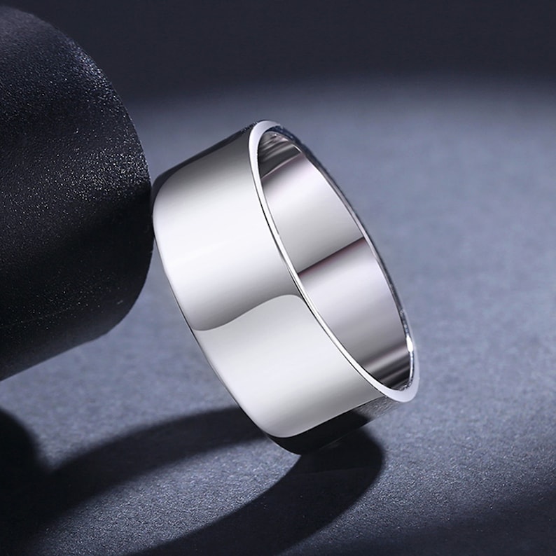 Pt950 Platinaring: Minimalistisk vigselring, Skräddarsydd design bild 1