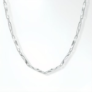 Solid Platinum Necklace Barleycorn Chain Necklace Pt950 Pure Platinum Chain Minimalist Jewellery Textured Platinum Chain Unisex Necklace