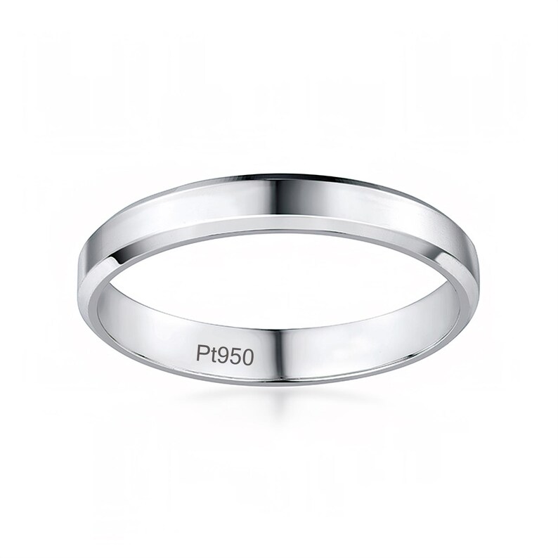Solid Platinum Ring Plain Pt950 Ring Unisex Classic Platinum Ring Minimalist Jewellery Plain Platinum Wedding Band Wedding Ring for Couple Platinum Plain Ring Classic Ring Plain Wedding Ring for Women Ring for Men Wedding Jewellery