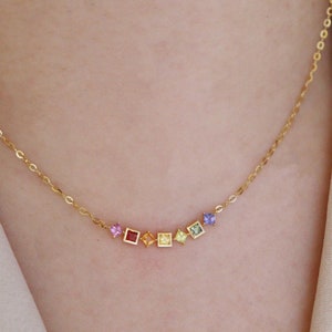18K Solid Gold Sapphire Necklace Natural Sapphire Necklace Pendant Necklace for Women Necklace for Girlfriend Gift for Her