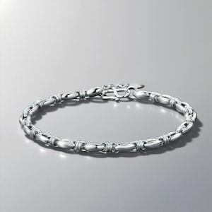 Pt950 Platinum Nautical Chain Bracelet: Minimalist Unisex Design