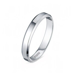 Solid Platinum Ring Plain Pt950 Ring Unisex Classic Platinum Ring Minimalist Jewellery Plain Platinum Wedding Band Wedding Ring for Couple Platinum Plain Ring Classic Ring Plain Wedding Ring for Women Ring for Men Wedding Jewellery
