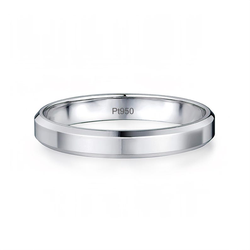 Solid Platinum Ring Plain Pt950 Ring Unisex Classic Platinum Ring Minimalist Jewellery Plain Platinum Wedding Band Wedding Ring for Couple Platinum Plain Ring Classic Ring Plain Wedding Ring for Women Ring for Men Wedding Jewellery