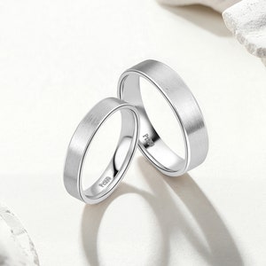 Platinum Ring Pt950 Ring Simple Brushed Platinum Ring Wide Ring Minimalist Wedding Band Wedding Ring for Women Ring for Men Ring for Couple