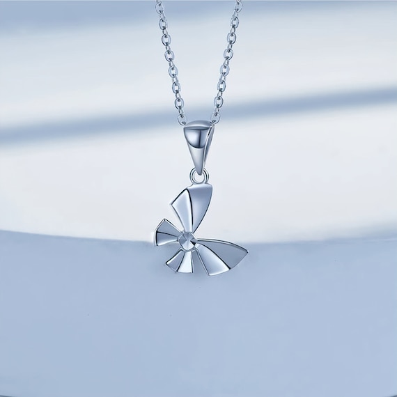 Platinum butterfly necklace deals