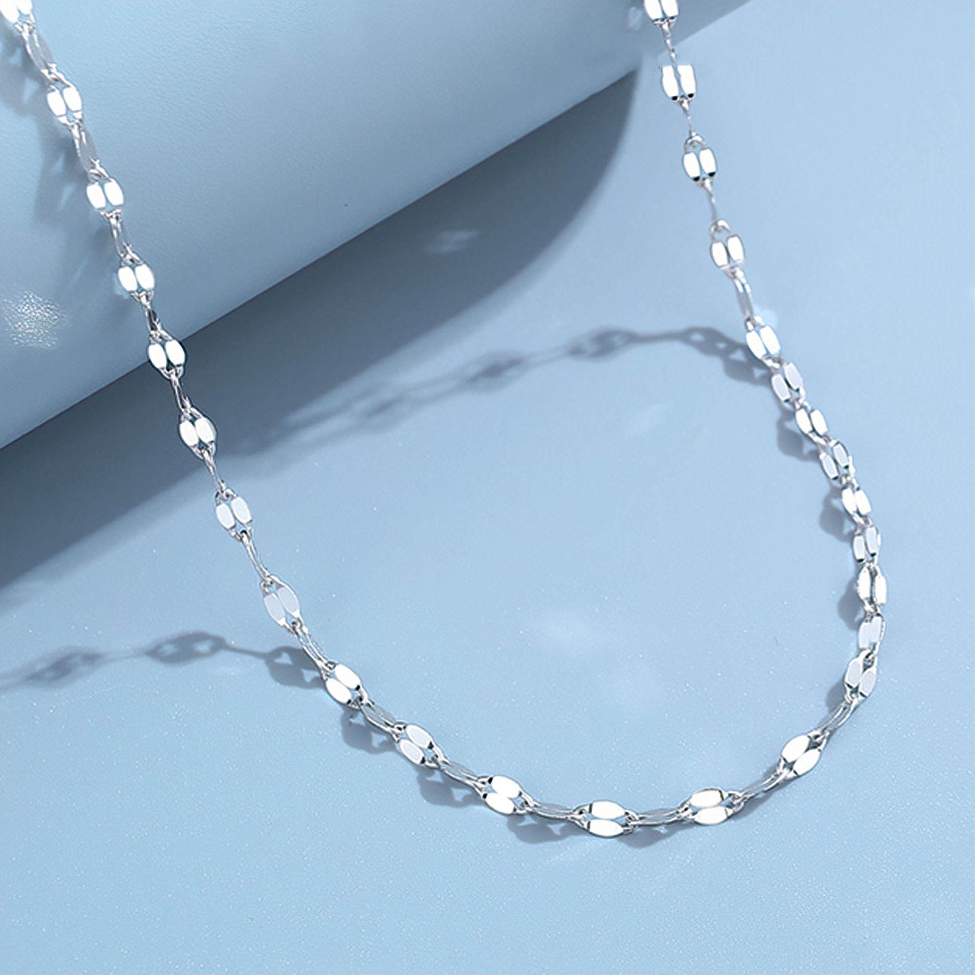 Pt950 Platinum Mirror Chain Necklace: Minimalist Unisex Jewellery - Etsy