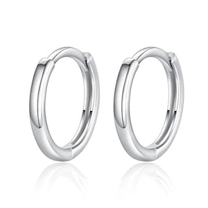 Massive Platin Ohrringe Pt950 Ohrringe Minimalistisch Schmuck Schlichte Platin Creolen für Unisex Ohrringe für Frauen Ohrringe für Männer