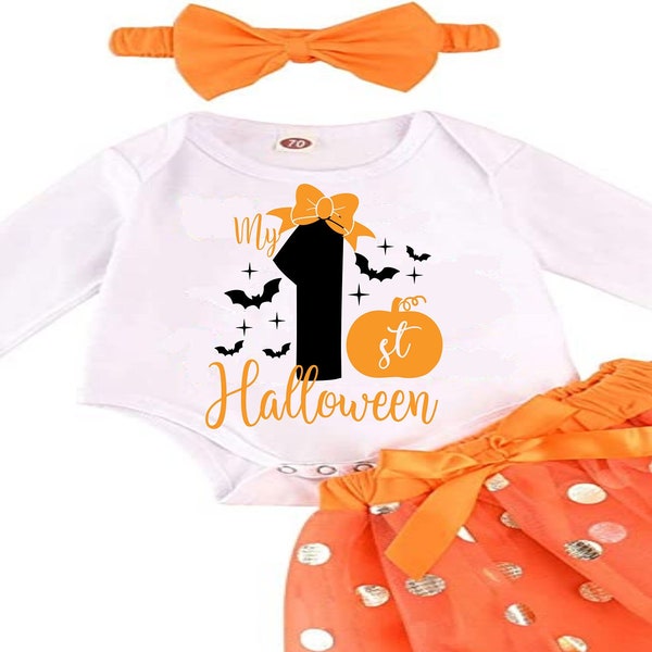 my first halloween svg, halloween svg, baby girl svg, Dxf, Png, Eps, jpeg, Cut file, Cricut, Silhouette, Print, Instant download
