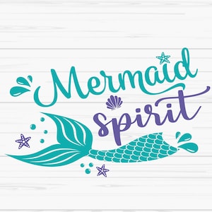 mermaid spirit svg, summer svg, baby kids svg, mermaid svg, Dxf, Png, Eps, jpeg, Cut file, Cricut, Silhouette, Print, Instant download