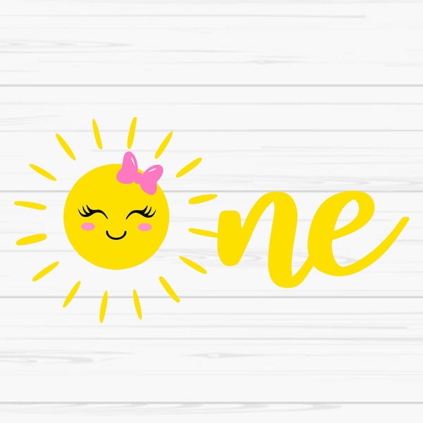 one svg, summer svg, sun svg, first birthday svg, baby svg, Dxf, Png, Eps, jpeg, Cut file, Cricut, Silhouette, Print, Instant download