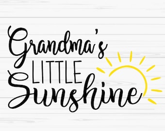 grandmas little sunshine svg, summer svg, sun svg, baby kids svg, Dxf, Png, Eps, jpeg, Cut file, Cricut, Silhouette, Print, Instant download