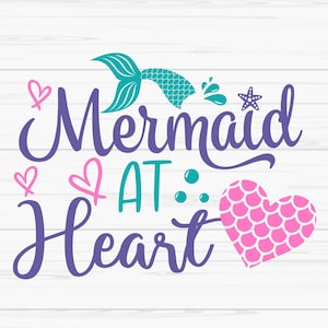 sirène dans l’âme svg, été svg, bébé enfants svg, sirène svg, Dxf, Png, Eps, jpeg, Fichier coupé, Cricut, Silhouette, Imprimer, Téléchargement instantané