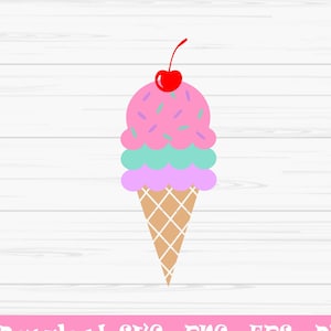 eiscreme svg, sommer svg, sprinkles svg, cherry svg, dxf, png, eps, jpeg, Cut file, Cricut, Silhouette, Druck, Sofort Download