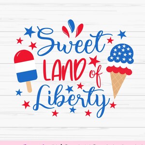 doce terra da liberdade svg, 4 de julho svg, america svg, crianças svg, Dxf, Png, Eps, jpeg, arquivo cortado, Cricut, silhueta, impressão, download instantâneo