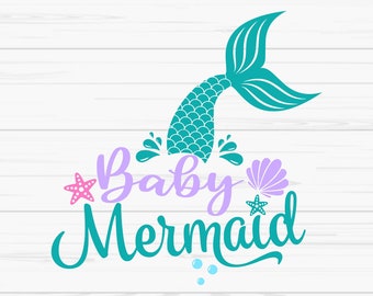 baby mermaid svg, summer svg, mermaid svg, baby kids svg, Dxf, Png, Eps, jpeg, Cut file, Cricut, Silhouette, Print, Instant download