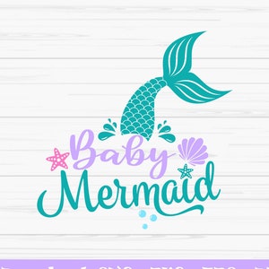 bébé sirène svg, été svg, sirène svg, bébé enfants svg, Dxf, Png, Eps, jpeg, Fichier coupé, Cricut, Silhouette, Imprimer, Téléchargement instantané