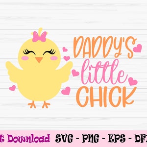 papas petit poussin svg, poussin de Pâques svg, petite fille de Pâques svg, Dxf, Png, Eps, jpeg, Fichier de coupe, Cricut, Silhouette, Imprimer, Téléchargement instantané