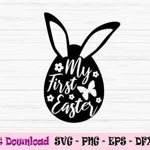 mon premier easter svg, easter svg, egg bunny svg, flower butterfly, Dxf, Png, Eps, jpeg, Cut file, Cricut, Silhouette, Print, Instant download