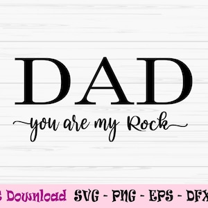 pai, você é meu rock svg, dia dos pais svg, sinal de pai svg, Dxf, Png, Eps, jpeg, arquivo cortado, Cricut, silhueta, impressão, download instantâneo