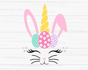 easter unicorn svg, easter bunny unicorn svg, eggs unicorn svg, Dxf, Png, Eps, jpeg, Cut file, Cricut, Silhouette, Print, Instant download