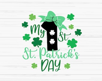 my first st patricks day svg, baby first st patricks day svg, Dxf, Png, Eps, Jpeg, Cut file, Cricut, Silhouette, Print, Instant download