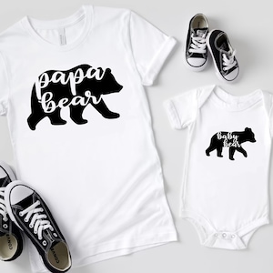 papa ours svg, bébé ours svg, fête des pères svg, papa et moi svg, Dxf, Png, Eps, jpeg, Fichier coupé, Cricut, Silhouette, Imprimer, Téléchargement instantané