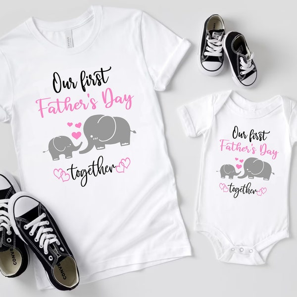 our first fathers day svg, daddy and me svg,  baby elephant svg, Dxf, Png, Eps, jpeg, Cut file, Cricut, Silhouette, Print, Instant download