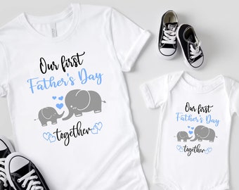 our first fathers day svg, daddy and me svg,  baby elephant svg, Dxf, Png, Eps, jpeg, Cut file, Cricut, Silhouette, Print, Instant download