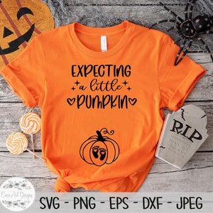 attend un peu de citrouille svg, halloween svg, annonce de grossesse, Dxf, Png, Eps, Cut file, Cricut, Silhouette, Print, Instant download